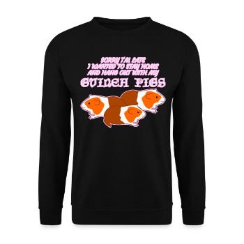 Guinea Pig - Unisex Pullover - Schwarz - Vorne - Alina (178cm) & Michal (187cm)