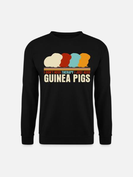 Meerschweinchen Retro Cochons d’Inde - Sweat-shirt Unisexe - noir