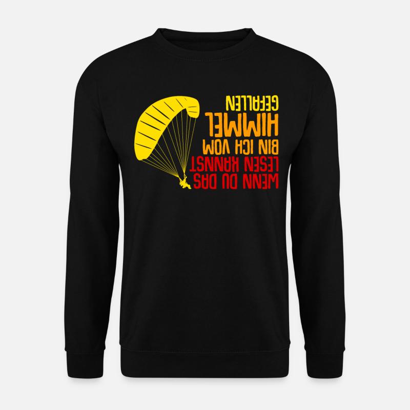 Gleitsegeln Spruch Paragliding - Unisex Pullover - Schwarz