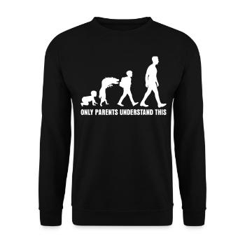 Trotzphase Kindererziehung Vater Mutter - Unisex Pullover - Schwarz - Vorne - Alina (178cm) & Michal (187cm)
