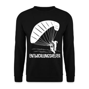 Paraglider Gleitsegeln Paragliding - Unisex Pullover - Schwarz - Vorne - Alina (178cm) & Michal (187cm)