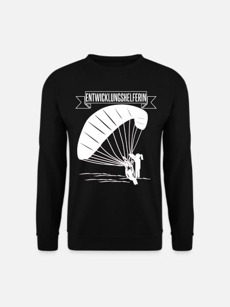 Gleitsegeln Paragliding Paragliderin - Unisex Pullover - Schwarz
