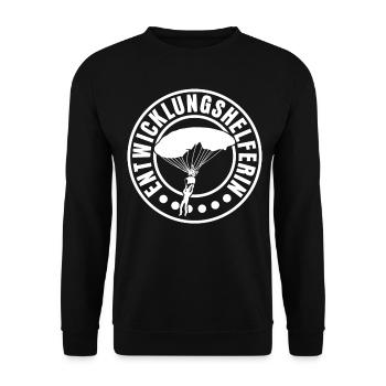 Skydiving verhedderte Fallschirm Leine - Unisex Pullover - Schwarz - Vorne - Alina (178cm) & Michal (187cm)