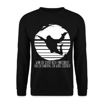 Fallschirmspringer Fallschirmjäger - Unisex Pullover - Schwarz - Vorne - Alina (178cm) & Michal (187cm)