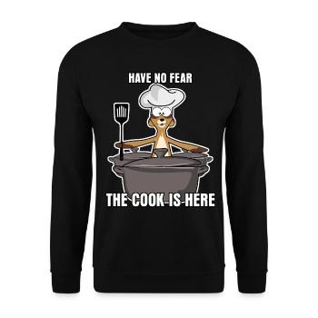 Cook Meerkat Kitchen Home Cook Cooking - Unisex Sweatshirt - black - Front - Alina (178cm) & Michal (187cm)