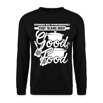 Cuisinière Chapeau de chef Chef de cuisine - Sweat-shirt Unisexe - noir - Devant - Alina (178cm) & Michal (187cm)