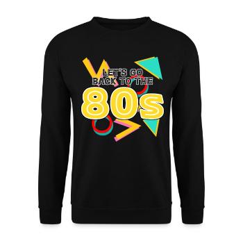 1980 Disco Party 80s 80s - Sweat-shirt Unisexe - noir - Devant - Alina (178cm) & Michal (187cm)