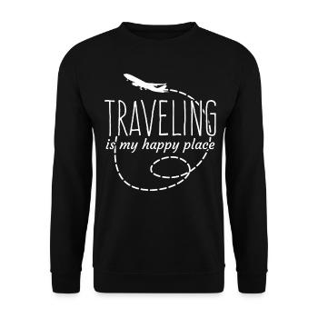 Travel Holiday Travel Excursion Air Travel - Unisex Sweatshirt - black - Front - Alina (178cm) & Michal (187cm)
