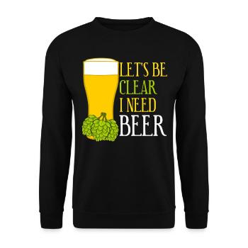 Beer Party Hobby Brewer Beer Brewer - Unisex Sweatshirt - black - Front - Alina (178cm) & Michal (187cm)