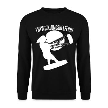 Kitesurfen verhedderte Leinen Kitesurfer - Unisex Pullover - Schwarz - Vorne - Alina (178cm) & Michal (187cm)