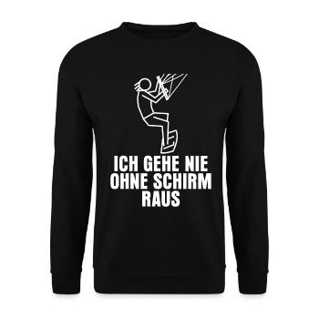 Kitesurfer Spruch Kitesurfen Kiteboarder - Unisex Pullover - Schwarz - Vorne - Alina (178cm) & Michal (187cm)