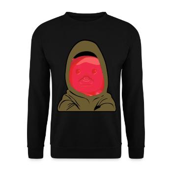 Gummibärchen trägt Hoodie - Unisex Pullover - Schwarz - Vorne - Alina (178cm) & Michal (187cm)