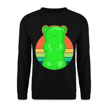 Retro gummy bears - Unisex Sweatshirt - black - Front - Alina (178cm) & Michal (187cm)