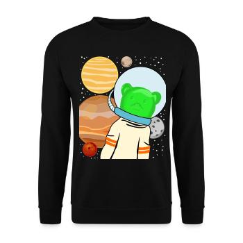 Gummy bears in space - Unisex Sweatshirt - black - Front - Alina (178cm) & Michal (187cm)