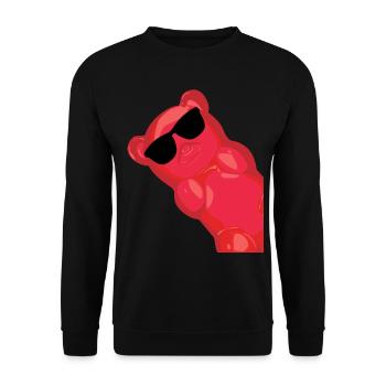 Gummy bears with sunglasses - Unisex Sweatshirt - black - Front - Alina (178cm) & Michal (187cm)