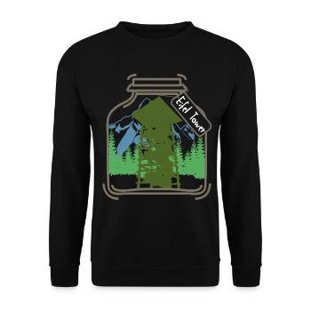Eifel Eifeler Eifler Aussichtsturm - Unisex Pullover - Schwarz - Vorne - Alina (178cm) & Michal (187cm)