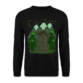Aussichtsturm Eifel Eifeler Eifler - Unisex Pullover - Schwarz - Vorne - Alina (178cm) & Michal (187cm)