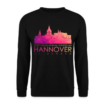 Hannover lustig - Unisex Pullover - Schwarz - Vorne - Alina (178cm) & Michal (187cm)