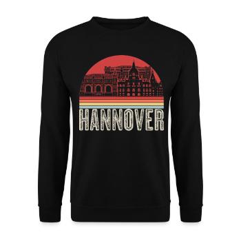 Souvenir rétro de Hanovre - Sweat-shirt Unisexe - noir - Devant - Alina (178cm) & Michal (187cm)