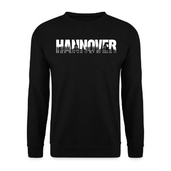 Souvenir de Hanovre avec des bâtiments - Sweat-shirt Unisexe - noir - Devant - Alina (178cm) & Michal (187cm)