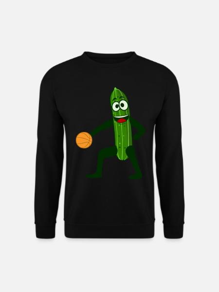 Gurke spielt Basketball Gurken - Unisex Pullover - Schwarz