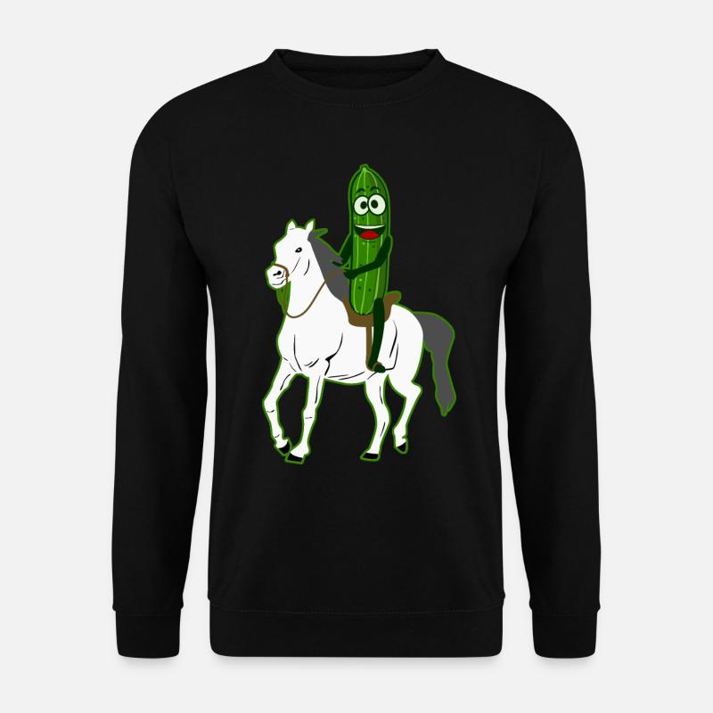 Concombre Équitation Cavalier Cavalier Concombres - Sweat-shirt Unisexe - noir