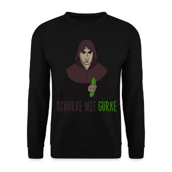 Rogue with cucumber - Unisex Sweatshirt - black - Front - Alina (178cm) & Michal (187cm)