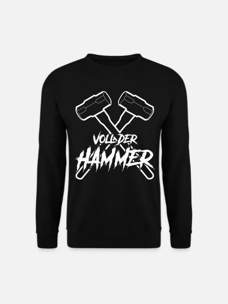 Hammer Spruch Dachdecker Zimmermann - Unisex Pullover - Schwarz