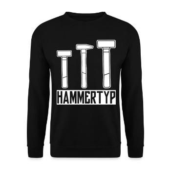 Hammer Dachdecker Hämmer Zimmermann - Unisex Pullover - Schwarz - Vorne - Alina (178cm) & Michal (187cm)