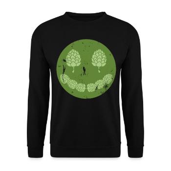 Beer Smile Beer Brewer Hops - Unisex Sweatshirt - black - Front - Alina (178cm) & Michal (187cm)