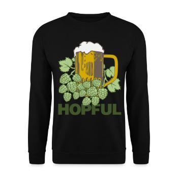 Hops Beer Saying Brewery Hobby Brewer - Unisex Sweatshirt - black - Front - Alina (178cm) & Michal (187cm)