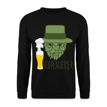 Hops Beer Hobby Brewers Beer Brewers - Unisex Sweatshirt - black - Front - Alina (178cm) & Michal (187cm)