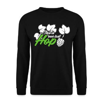 Hopfen Bier Witz Hobbybrauer Bierbrauer - Unisex Pullover - Schwarz - Vorne - Alina (178cm) & Michal (187cm)