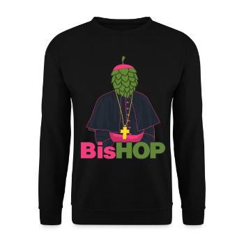 Hops Bishop Beer Brewery - Unisex Sweatshirt - black - Front - Alina (178cm) & Michal (187cm)
