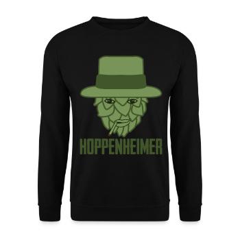 Hops Brewery Hobby Brewer Brewer - Unisex Sweatshirt - black - Front - Alina (178cm) & Michal (187cm)