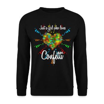 Confetti Girl Carnival Carnival - Unisex Sweatshirt - black - Front - Alina (178cm) & Michal (187cm)