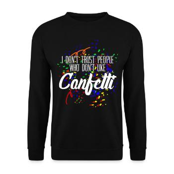 Confetti Party Carnival Carnival - Unisex Sweatshirt - black - Front - Alina (178cm) & Michal (187cm)