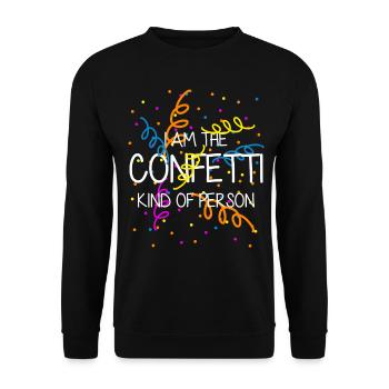 Confetti Saying Carnival Carnival - Unisex Sweatshirt - black - Front - Alina (178cm) & Michal (187cm)