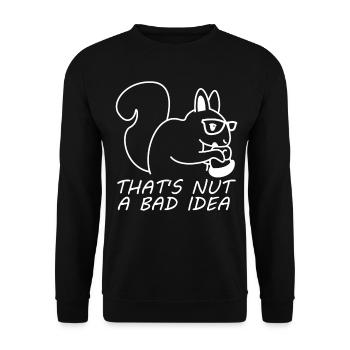 Écureuil Nerrd avec noix - Sweat-shirt Unisexe - noir - Devant - Alina (178cm) & Michal (187cm)