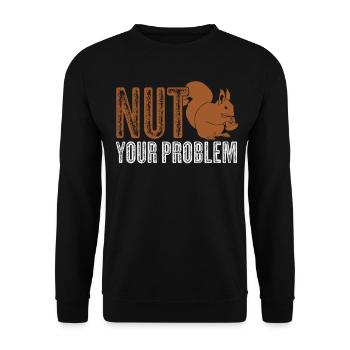 Squirrel Saying - Unisex Sweatshirt - black - Front - Alina (178cm) & Michal (187cm)