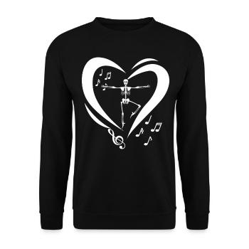 Skelett Skelette Tanzen - Unisex Pullover - Schwarz - Vorne - Alina (178cm) & Michal (187cm)