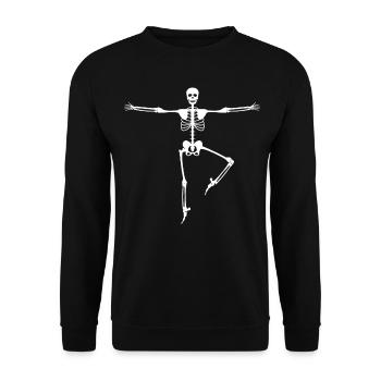 Halloween skeleton dancing - Unisex Sweatshirt - black - Front - Alina (178cm) & Michal (187cm)