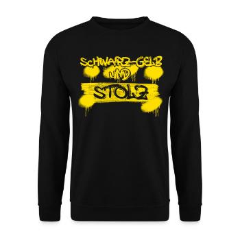 Dortmund - Unisex Pullover - Schwarz - Vorne - Alina (178cm) & Michal (187cm)