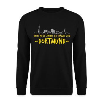 Dortmunder Witz Dortmund - Unisex Pullover - Schwarz - Vorne - Alina (178cm) & Michal (187cm)