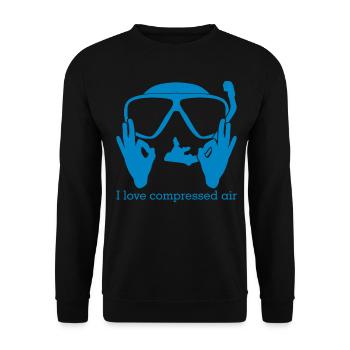 Tauchen Gerätetauchen Taucher - Unisex Pullover - Schwarz - Vorne - Alina (178cm) & Michal (187cm)