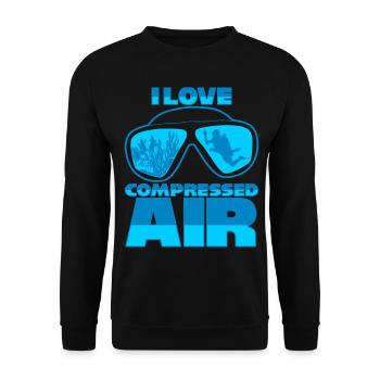 Scuba diving Scuba diver Divers - Unisex Sweatshirt - black - Front - Alina (178cm) & Michal (187cm)