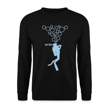 Diving Diver Scuba Diver - Unisex Sweatshirt - black - Front - Alina (178cm) & Michal (187cm)