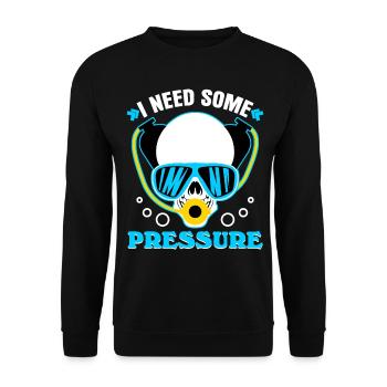 Diver Joke Sport Diver Diving - Unisex Sweatshirt - black - Front - Alina (178cm) & Michal (187cm)