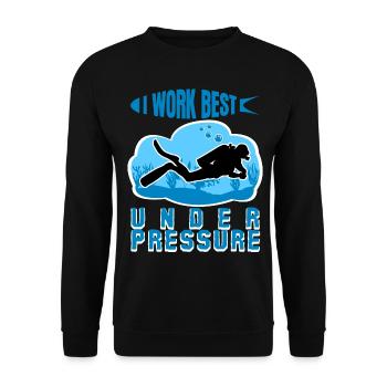 Diver Scuba Diver Saying Diving - Unisex Sweatshirt - black - Front - Alina (178cm) & Michal (187cm)