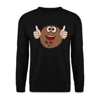 Coconut funny coconuts - Unisex Sweatshirt - black - Front - Alina (178cm) & Michal (187cm)